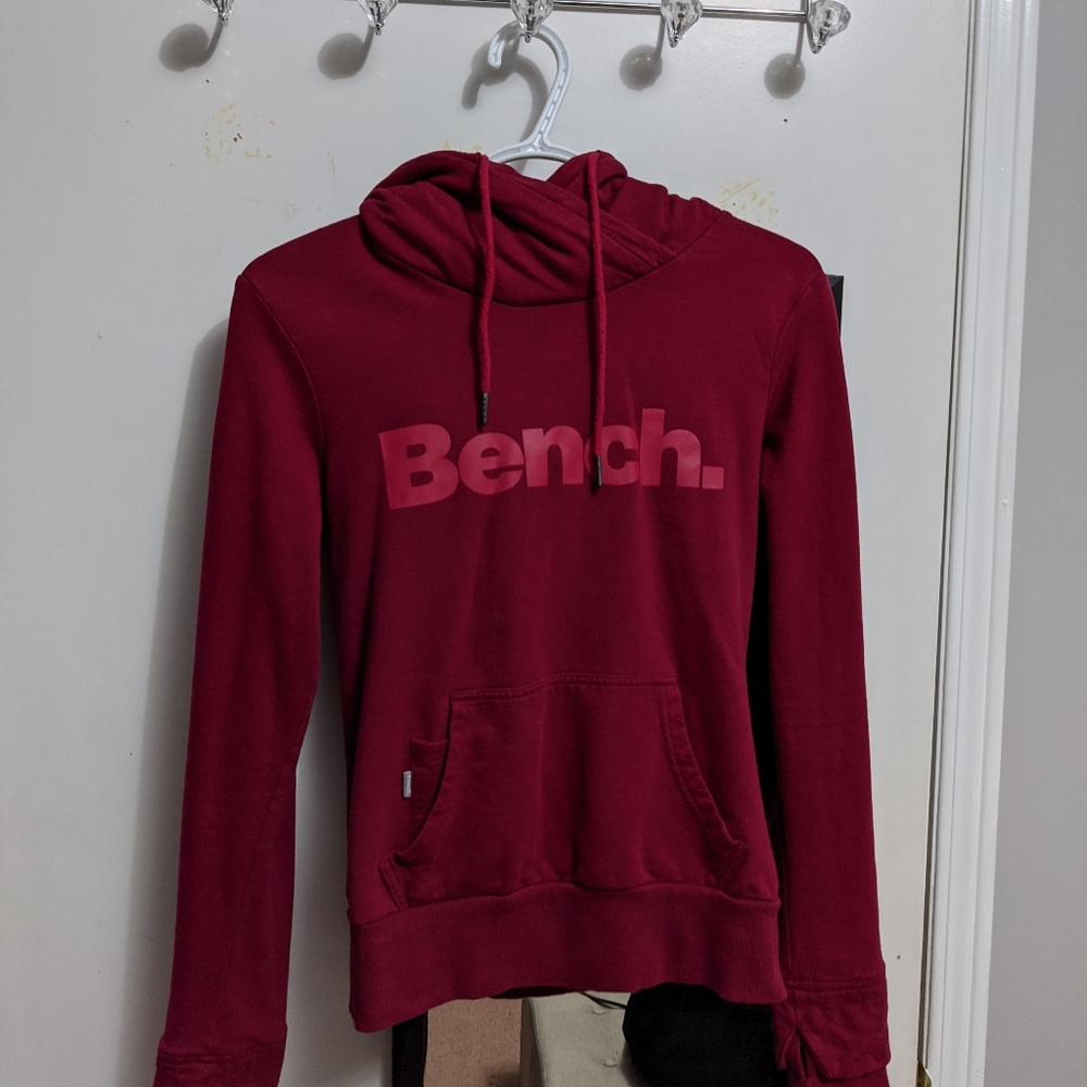 Maroon bench hoodie